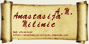 Anastasija Milinić vizit kartica